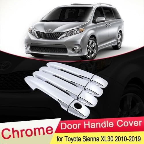 For Toyota Sienna XL30 2010 2011 2012 2013 2014 2015 2016 2017 2018 2019 Chrome Door Handle Cover Trim Car Stickers Accessories