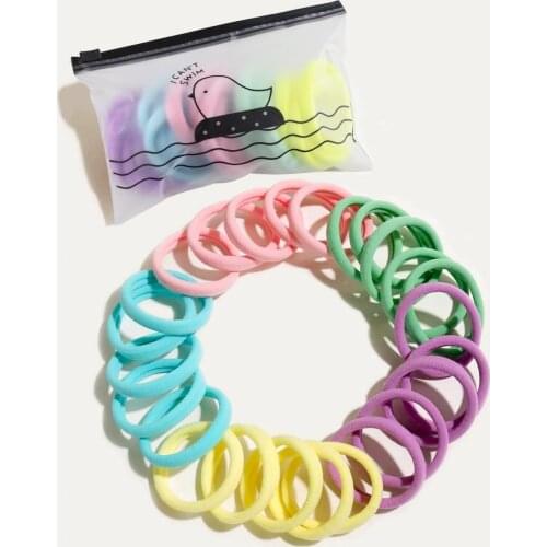 25 Pcs Elastic Hair Bands for Women Hair Accessories Girls Cotton Hair Band Soft Ponytail Holder Korean Hair Ties 2021