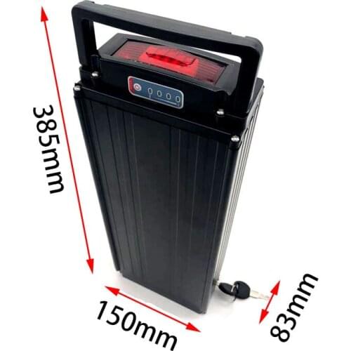 Electric Bicycle 48V 20ah 27ah Rear Rack Battery with tail light Big Capacity EBike Luggage Rack US/EU/AU/UK E Bike Charger