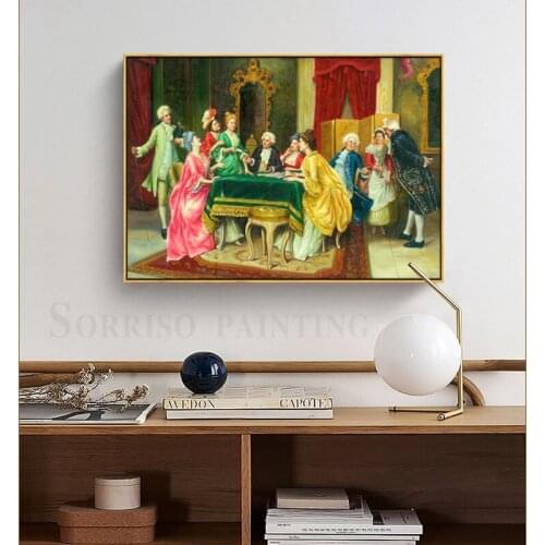 Europe Court Nobility Canvas Oil Painting For Living Room Wall Art Dining Prints Hallway Pictures Home Bedroom Decor Posters