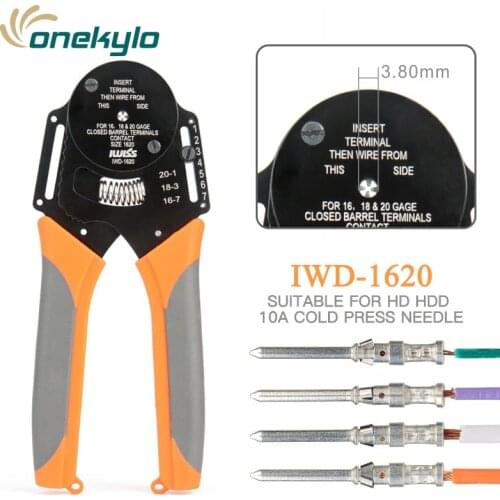 IWD-1620/IWD-1216 heavy duty Connector Pin Crimping Tool For HARTING HDD Male and Female Aviation pin Crimper pliers