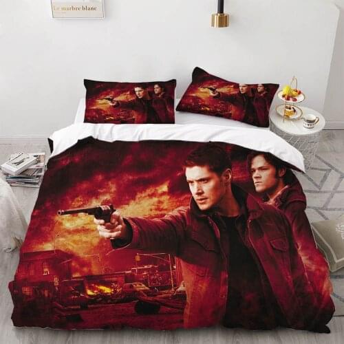 2/3 Pieces Supernatural Bedding Set The Film Movie Soft Duvet Cover 3D Print Warm 3D Print Bed Quilt Cover Kids Soft Bed Cover