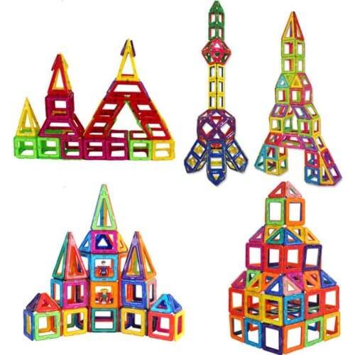 52pcs/set Big Size Magnetic Construction Building Blocks Toys DIY 3D Magnetic Designer Educational Bricks Gift For Kid