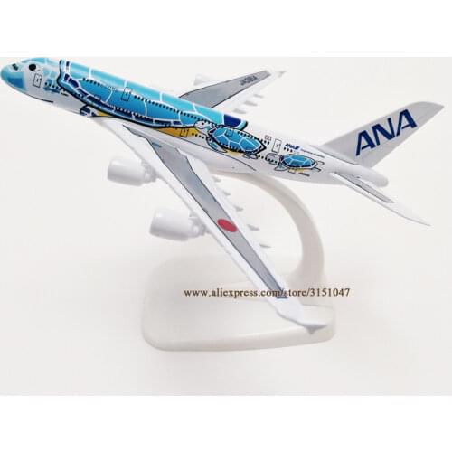 NEW 16cm Alloy Metal Japan Air ANA Airbus A380 Cartoon Sea Turtle Airlines Airplane Model Airways Plane Model Painting Aircraft