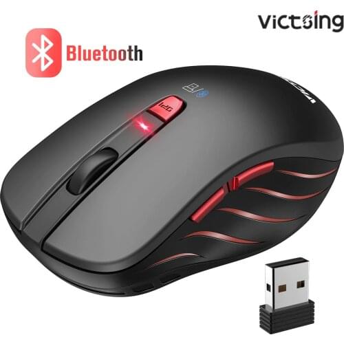 VicTsing PC120 Bluetooth 4.0 2.4Ghz Wireless Mouse Computer Bluetooth Mouse Silent PC Mause Rechargeable Ergonomic Mouse