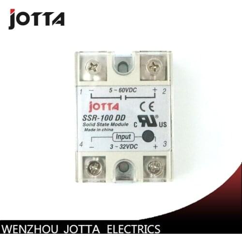 SSR -100DD DC control DC SSR white shell Single phase Solid state relay 100A input 3-32V DC output 5~60V DC