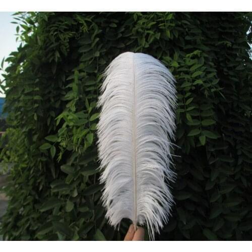 Wholesale beautiful white ostrich feathers 50pcs 18~20 inches / 45-50 cm Weddings & Celebrations feathers