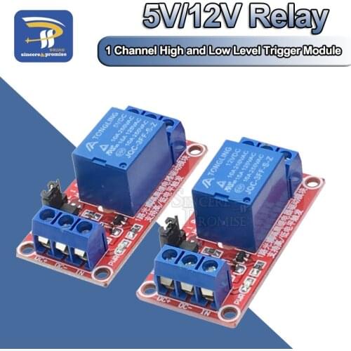 One 1 Channel 5V 12V Relay Module Board Shield for Arduino with Optocoupler Support High and Low Level Trigger