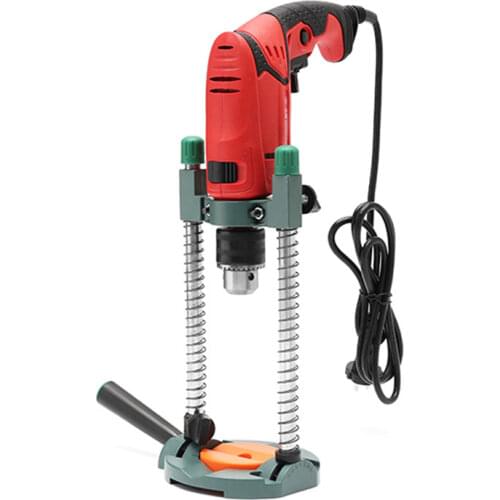 Precision Drill Guide Pipe Drill Holder Stand Drilling Guide with Adjustable Angle and Removeable Handle DIY Frame Tool