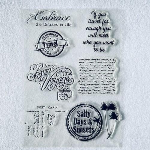 Word script clear stamp Transparent Silicone Stamp Scrapbooking Photo Album Decoration candle bottle Clear Stamp f