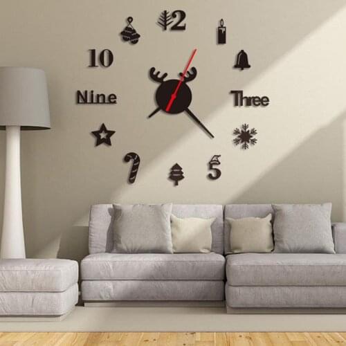 Modern Large Wall Clock 3d Mirror Sticker Unique Big Number Watch Diy Decor Wall Clock Art Sticker Decal Home Modern Decoration