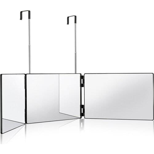 Telescopic Hook Type Multi-sided Makeup Mirror Portable Hanging Three-sided Folding Rear-view Vanity Mirror