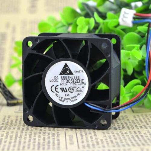 FOR Delta 6038 FFB0612EHE 12V 1.2A Double Ball Bearing 6CM High Volume Violent Heat Dissipating Fan