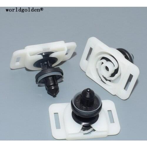 Worldgolden 100pcs Black & White Base Door Panel Retaining Clip for Ford Fawkes