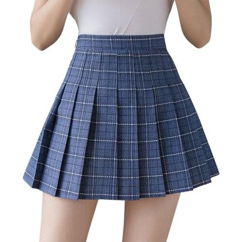 New Summer Skirt High Waist Women Plaid Skirt Preppy Style School Uniforms Harajuku Fashion Pleated Skirt Dance Skirt XS-XXXL