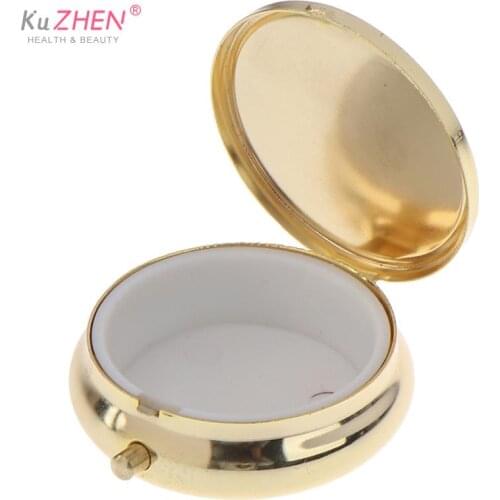 Metal Pocket Round Travel Mini Capsule Vitamin Pill Organiser Medicine Tablet Box Case Holder Container 1/3 Slots For Home Trip