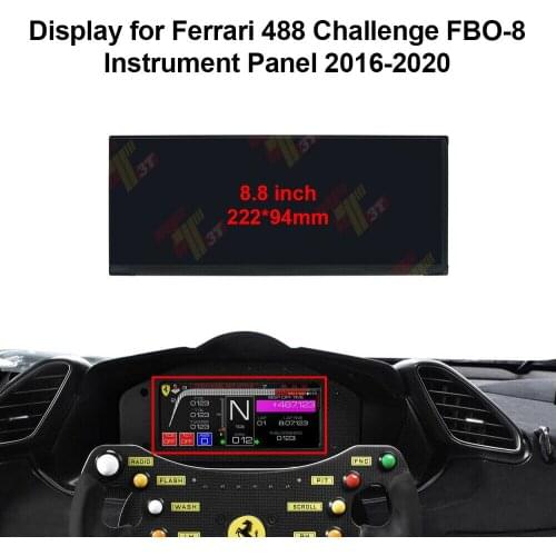 Instrument Cluster LCD Display for Ferrari 488 Challenge FBO 8 Dashboard Pixel Screen