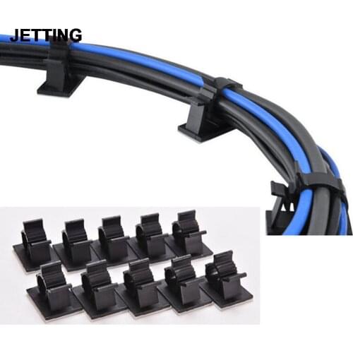 10Pcs 13mm Cord Cable Wire Clear Up Car-styling Car Wire Fixed Clip Self-adhesive Auto Charger Line Clasp Clamp Organizer Holder