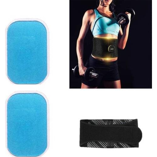 2Pcs Gel Pads Sheet Hydrogel Pads Sticker 13.5*9.5cm Slimming Body Belts Electric Muscle Stimulator Trainer Toner Waist Support