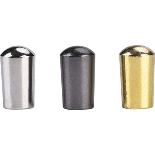 3Pcs Guitar Switch Tip, 3 Way Toggle Switch Knob Tip Cap Copper For Lp Epi Electric Guitar,Silver + Gun-black + Gold