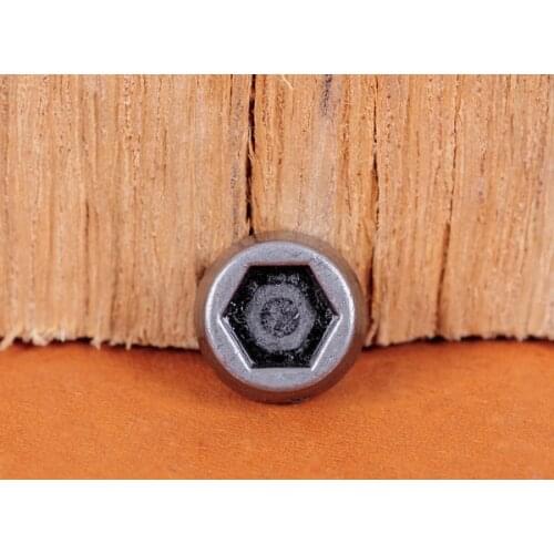 50x DIY Antique Silver Hollow Hexagon Leather Rivet Stud Set For Bag Belt Shoes