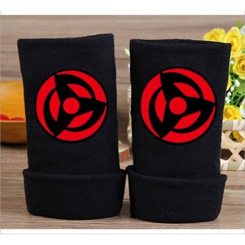 Anime Uchiha Sasuke Cotton Gloves Sharingan Hatake Kakashi Cartoon Fingerless Gloves