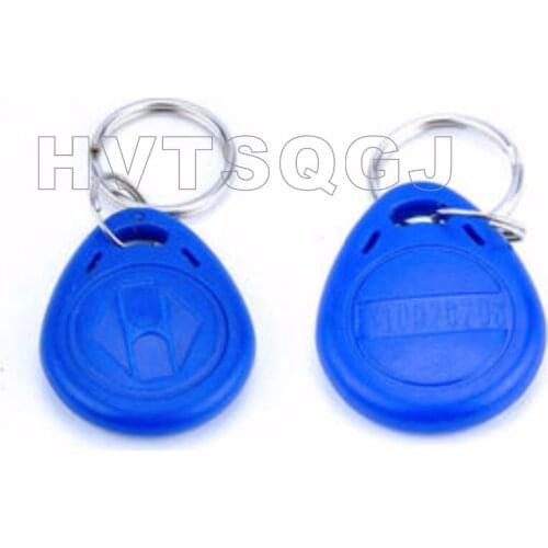 Free shipping(10 pcs) 125khz Writable Keyfobs RFID T5577 Proximity Rewritable Blank Keychains Access Control token Tags