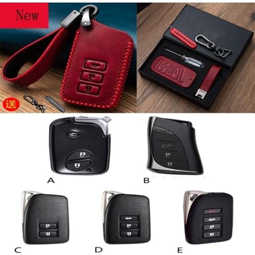 High-Quality Leather Car Smart Key Case Cover for Lexus ES300h RX300 ES200 NX200 NX300 Car Accessories