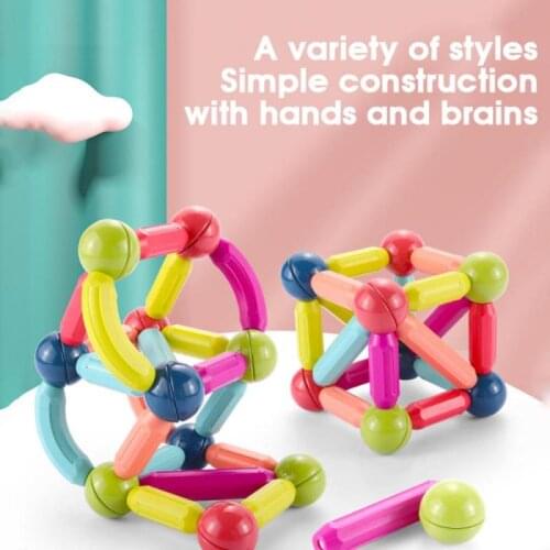 Children Variable Magnetic Bar Sticks Brain-Training Toy Assembled Building Block Early Educational Puzzle DIY Magnetic Rod Toy