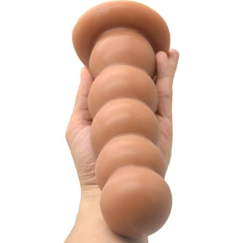 FAAK Anal Beads Dildo Unisex Butt Plug Suction Cup Balls Anal Plug Sex Toys for Women Solid Dildo Masturbation Pussy Stimulus