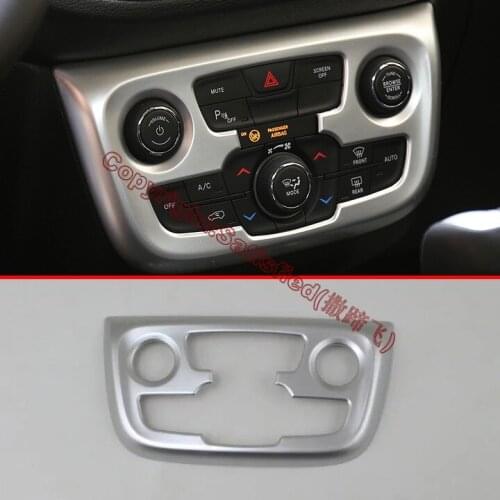 ABS Pearl Chrome Inside Interior center control Cover For Jeep Compass 2017 2018