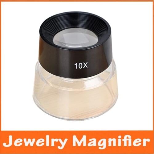 Free Post 10X Watch Antique Magnifying Wine Glass Style Table Textiles Dedicated HD Jewelry Appraisal Magnifier Pocket Loupe