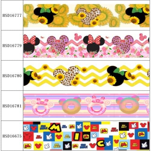 HSDRibbon free shipping 3" 75mm heat transfer printed hsd-design series Grosgrain Ribbon 50Yards/Roll