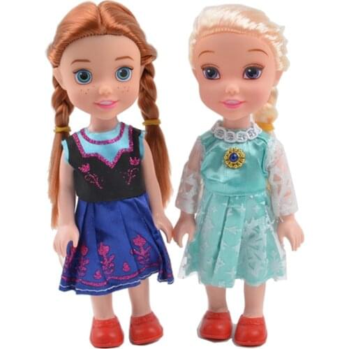 1pcs 2pcs Frozen Disney doll Cartoon Princess toys Anna and Elsa Doll Snow Queen Toys Birthday Christmas Girl Gifts For Children