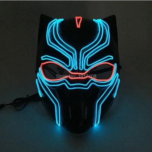 Hot sales EL wire mask for Party and Holiday DIY decoration and Bar EL glowing mask light on by 3V driver