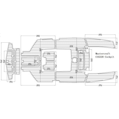 Mastercraft CSX220 Swim Step and Cockpit Pad Boat EVA Teak Decking 1/4" 6mm