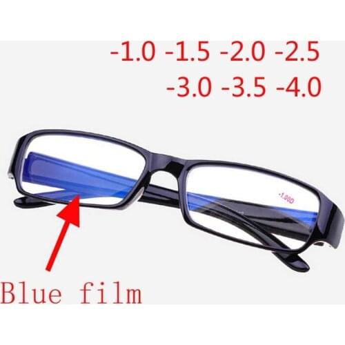 Fashion Mens Women Unisex Myopia Glasses Short Sight Eyewear with Blue Coated -1 -1.5 -2 -2.5 -3 -3.5 -4 -4.5 -5 -5.5 -6.0