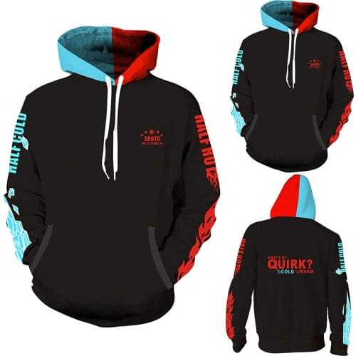 Mens Spring Fashion 3d Printing Hoodie Hooded Loose Long Sleeve Top Sweatshirt Sudaderas Con Capucha Moletom Haikyuu Оверсайз