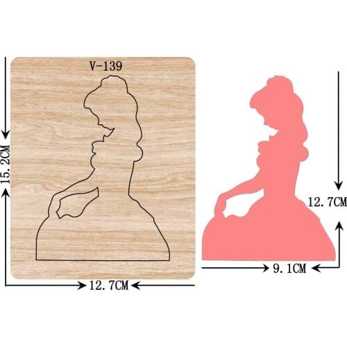 New princess wooden die utting dies for scrapbooking /Multiple sizes /V-139