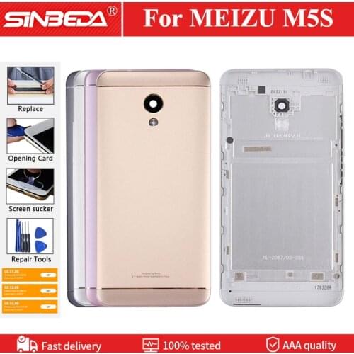 Original Metal Housing For MEIZU M5S Mini M612H M612M Rear Back Battery Door Case Housing Cover Free Tools