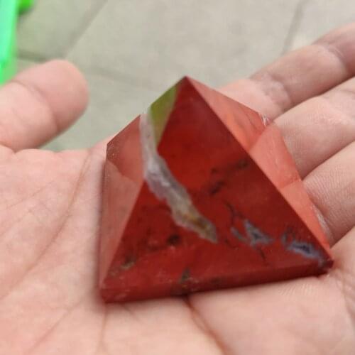 NATURAL RED JASPER MEDIUM GEMSTONE PYRAMID 40mm