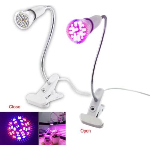 Full Spectrum Grow Light Plant Flower Lighting Bulb UV IR 360 Degrees Flexible Lamp Holder Clip For Indoor Green House Vegetable