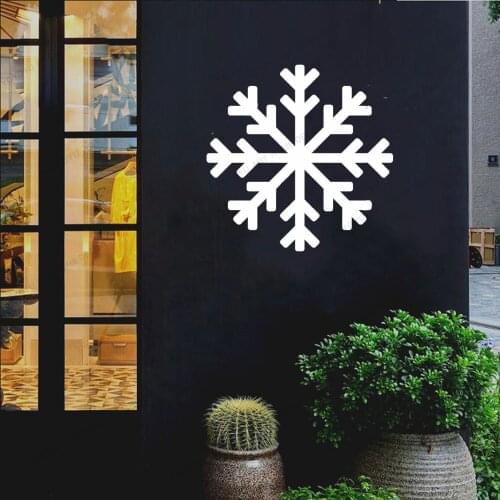 Snowflake Icon Logo Christmas and Winter Theme Removable Window Glass Sticker Art Vinyl Wall Sticker CX707