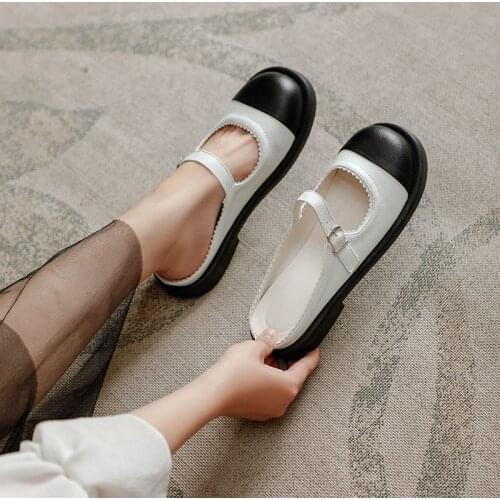 Spring Summer Girls Lolita Shoes Patent Leather Women Mary Jane Shoes High-Quality Platform Woman Comfortable Flats Round Toe