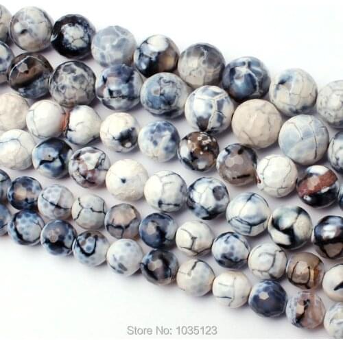 High Quality 10,12,14mm Natural Cracked Multicolor Agates Faceted Round Shape Beads Strand 15" Jewellery Creative Making wj307