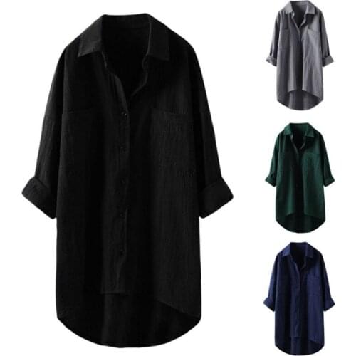 Tops Female Casual Sunscreen Jacket Long Sleeve Cardigan Shirts Womens Medium Long Loose Coat Solid Blouses Jacket Fall 2021