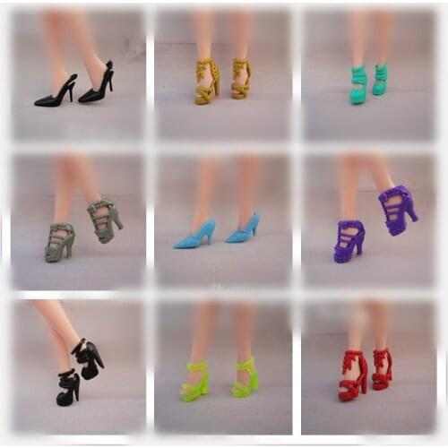 1/6 Doll Shoes Mix style High Heels Sandals Boots Colorful Assorted Shoes Accessories For Barbie Doll Baby Xmas DIY Toy