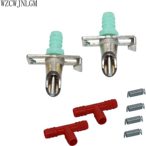 10 sets of nipple drinker rabbit equipment stainless steel light green rabbit cage breeding equipment animal supplies