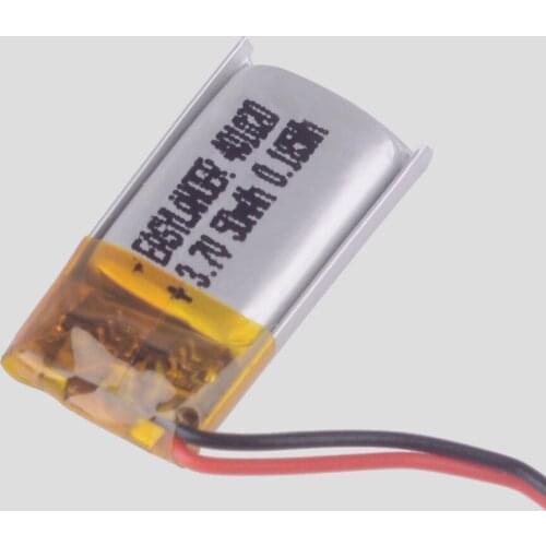 3pcs /Lot 3.7v lithium Li ion polymer rechargeable battery 401020 50mAh self timer rod Bluetooth headset 3D glasses toy 041020