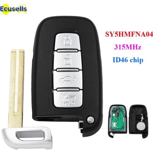 4 Buttons Smart Prox Key Fob 315MHz ID46 for Hyundai Equus Sonata Genesis for Kia Rio Optima 2011-2014 FCC: SY5HMFNA04